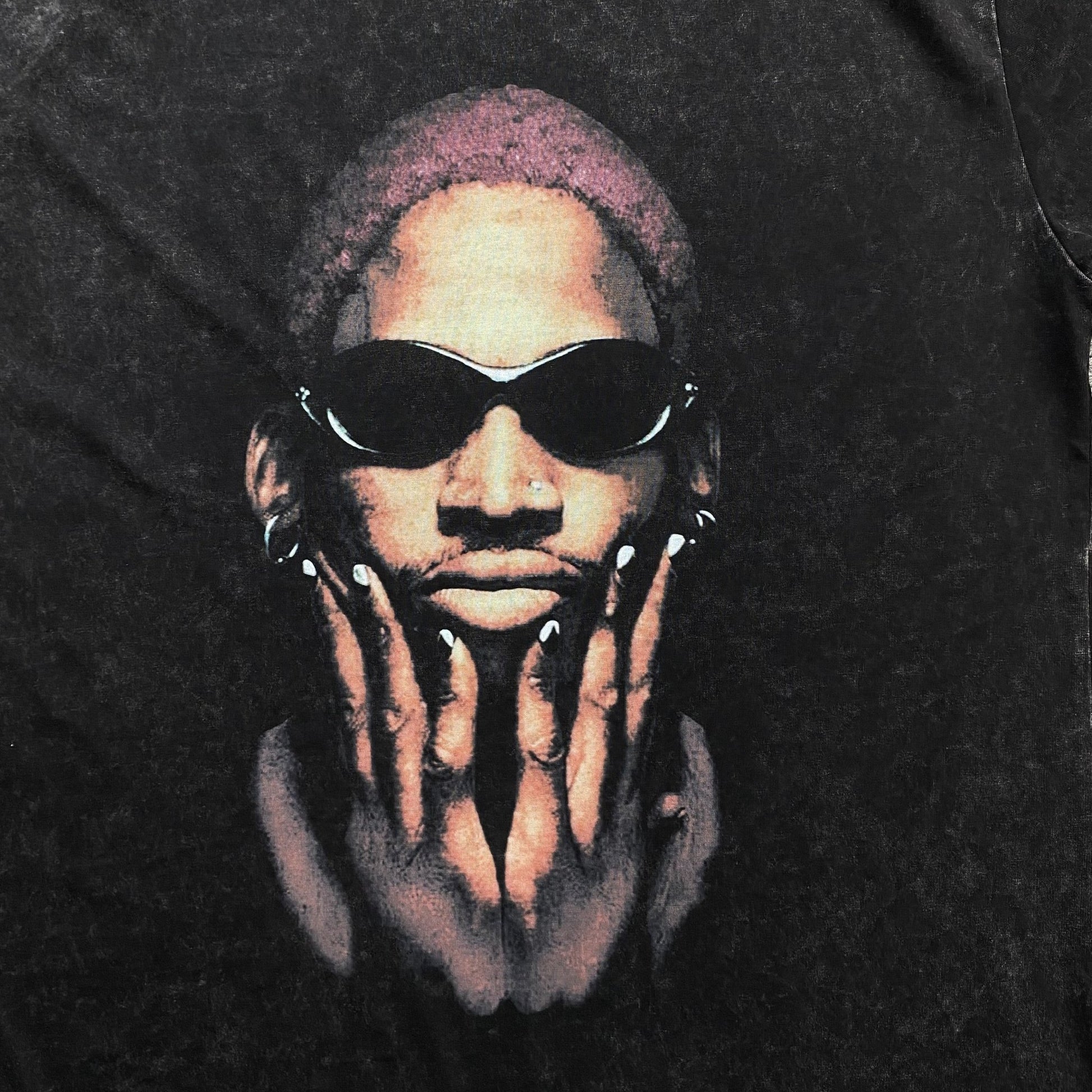 DENNIS RODMAN VINTAGE GRAPHIC TEE DARK GREY - Sin Sity Reps