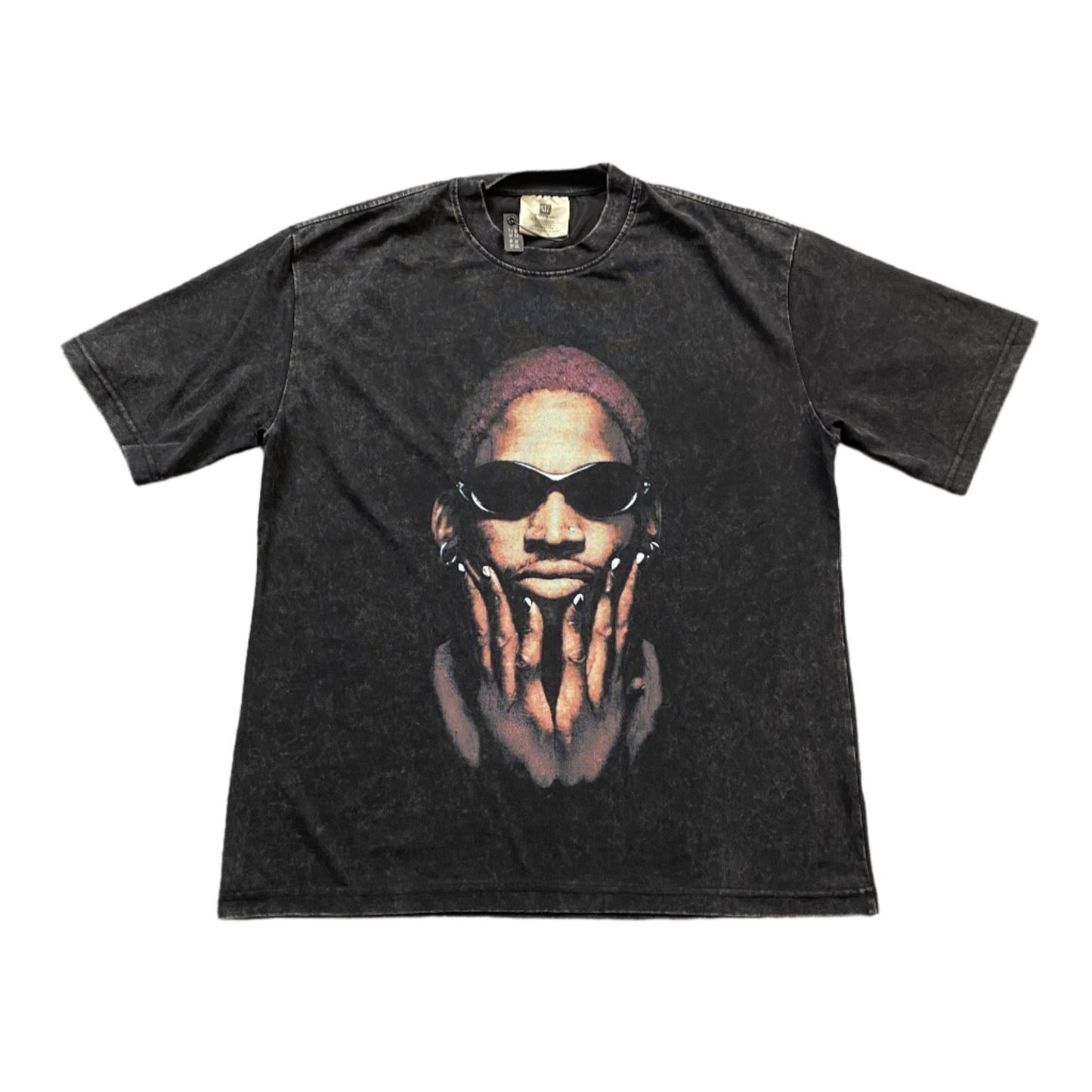 DENNIS RODMAN VINTAGE GRAPHIC TEE DARK GREY - Sin Sity Reps