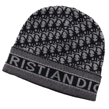 DIOR LOGO PATTERN BEANIE BLACK - Sin Sity Reps