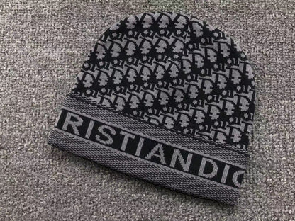 DIOR LOGO PATTERN BEANIE BLACK - Sin Sity Reps