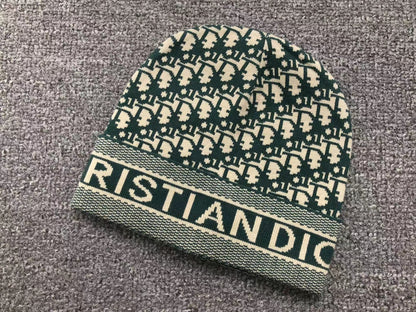 DIOR LOGO PATTERN BEANIE GREEN - Sin Sity Reps