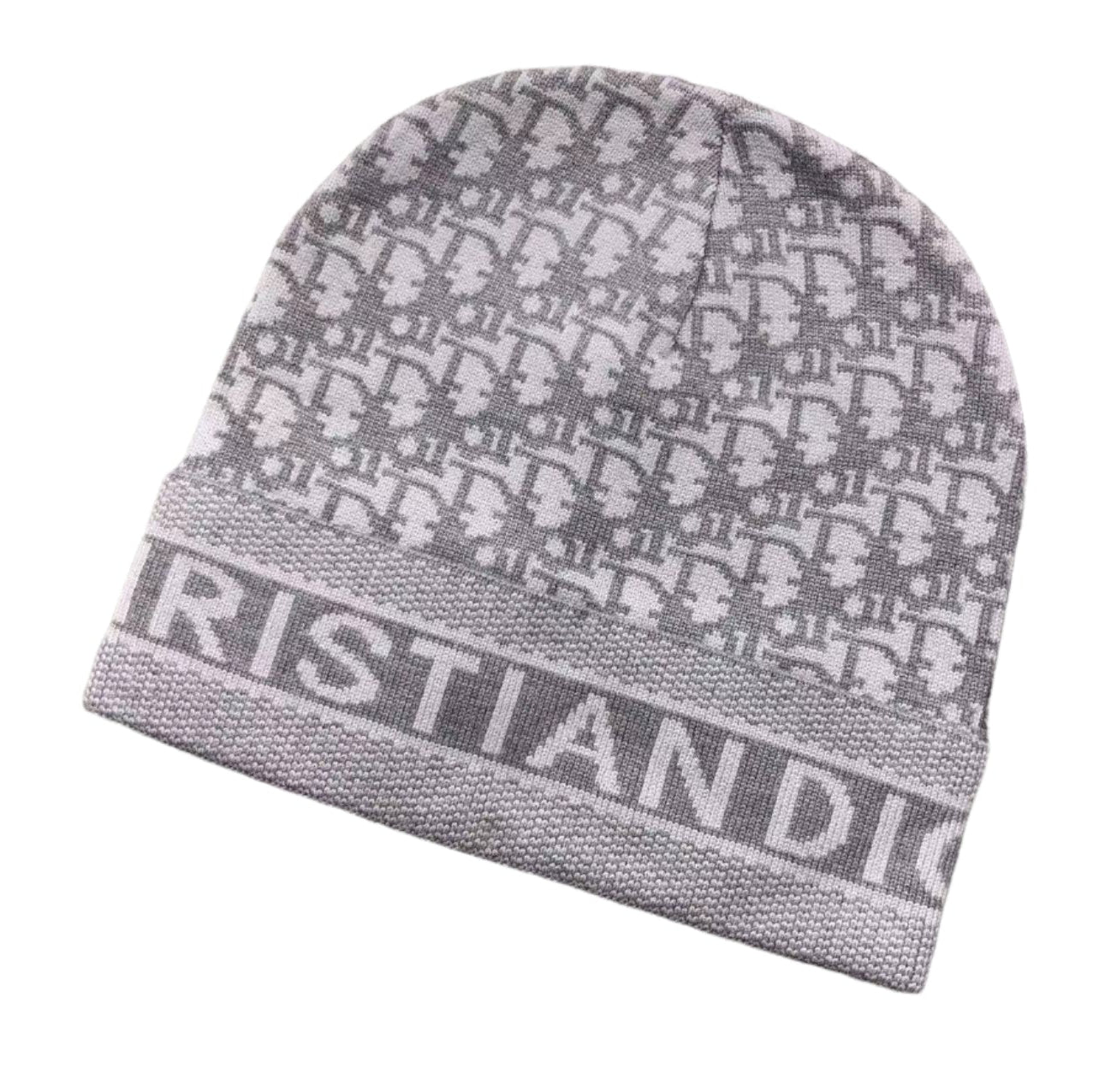 DIOR LOGO PATTERN BEANIE GREY - Sin Sity Reps