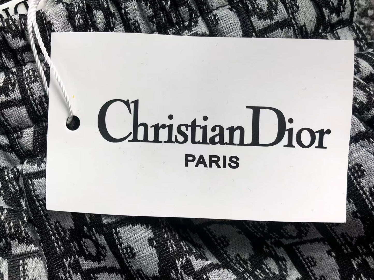 DIOR LOGO PATTERN SHORTS BLACK WHITE - Sin Sity Reps