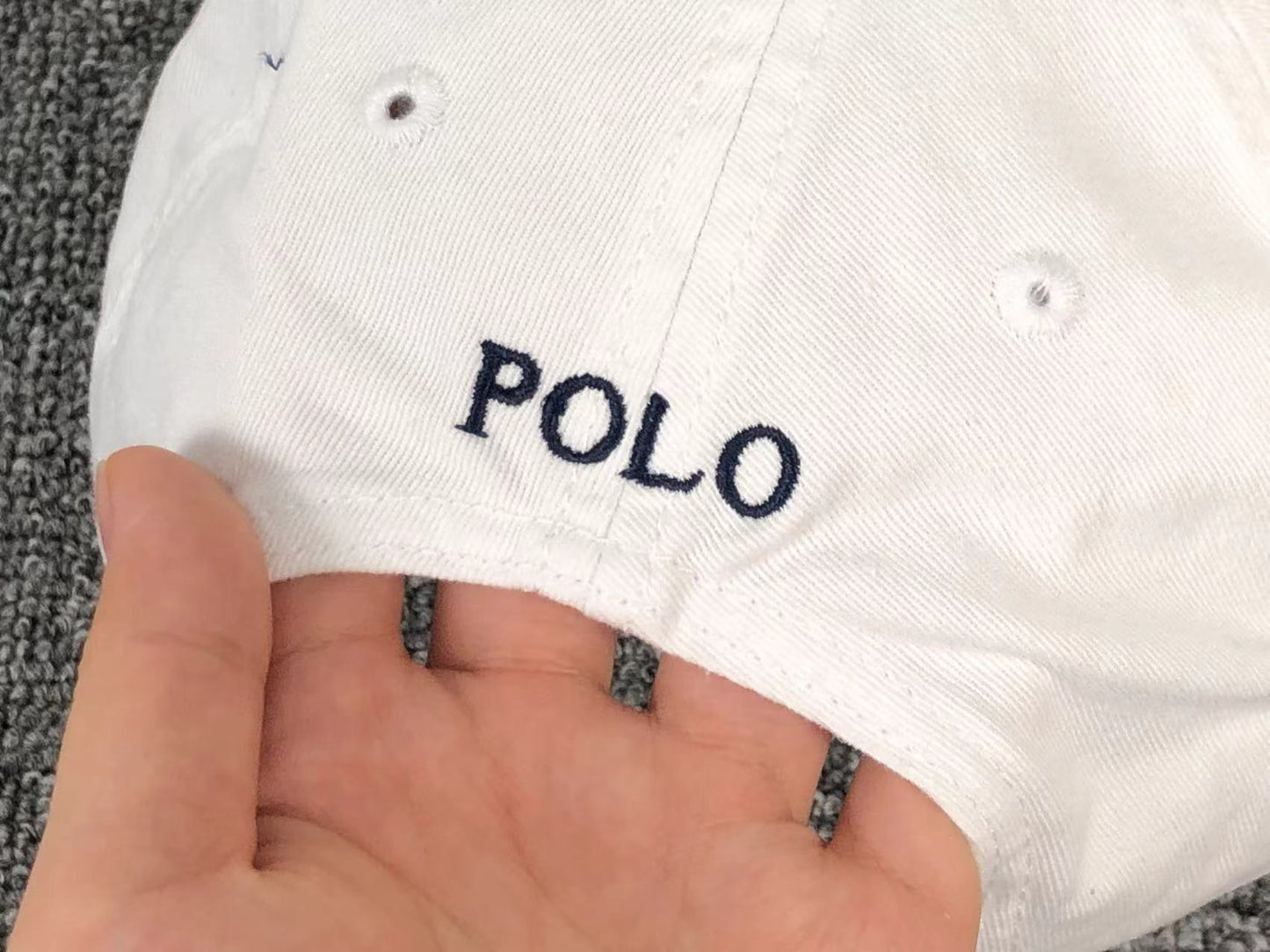 POLO RALPH LAUREN DENIM CAP WHITE