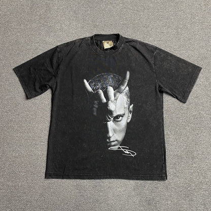 EMINEM VINTAGE GRAPHIC TEE DARK GREY - Sin Sity Reps