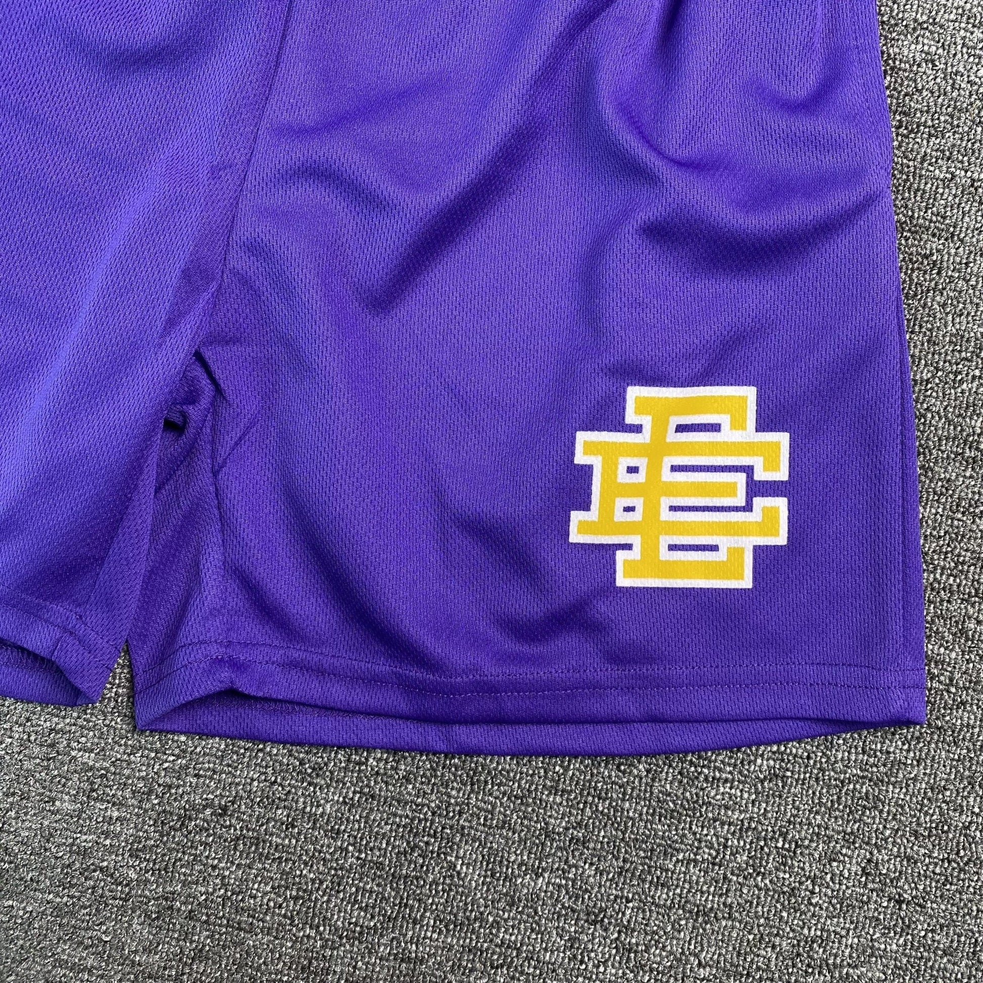 ERIC EMANUEL EE BASIC SHORTS PURPLE/YELLOW - Sin Sity Reps