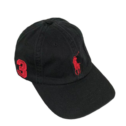 POLO RALPH LAUREN DENIM CAP BLACK RED