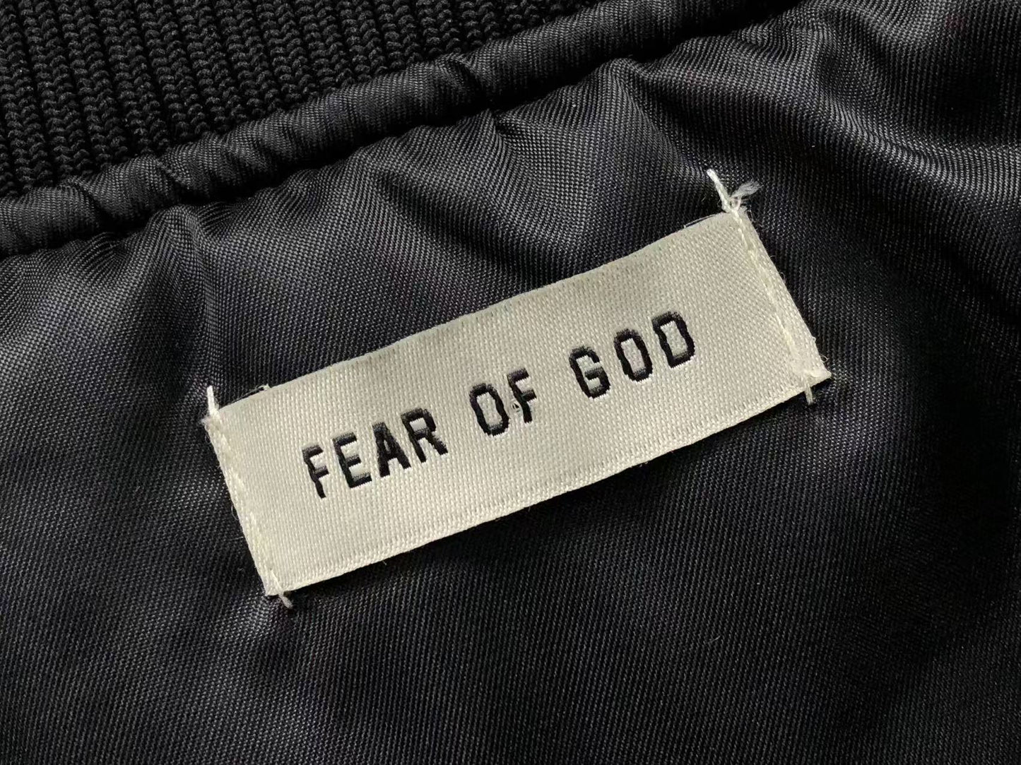 FEAR OF GOD ESSENTIALS BOMBER JACKET BLACK - Sin Sity Reps