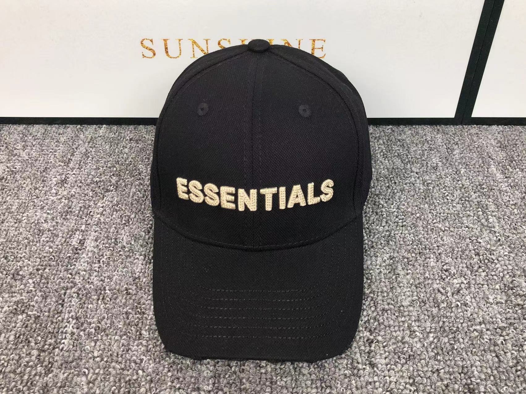 FEAR OF GOD ESSENTIALS CAP BLACK - Sin Sity Reps