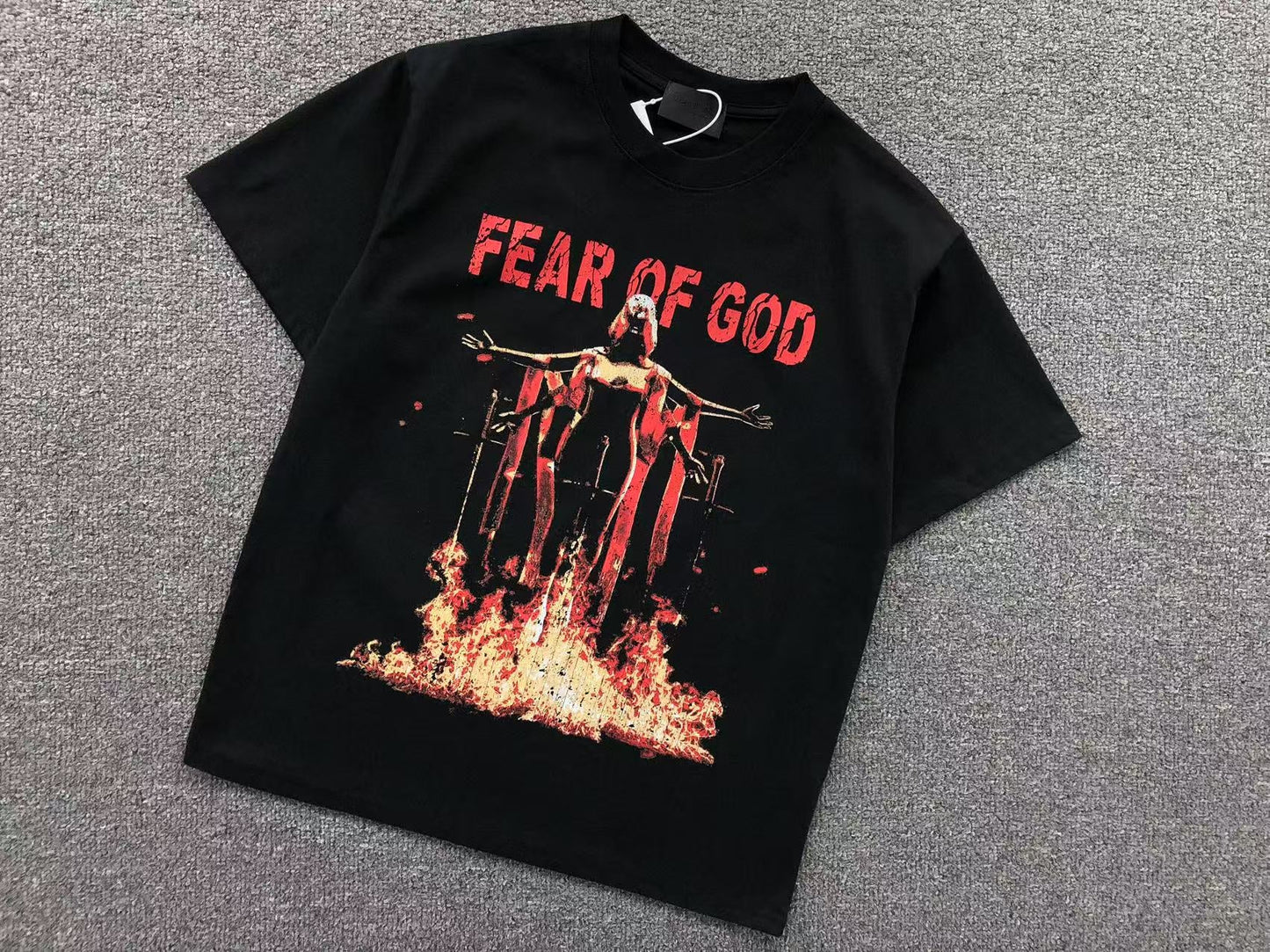 FEAR OF GOD ESSENTIALS GRAPHIC T - SHIRT BLACK - Sin Sity Reps