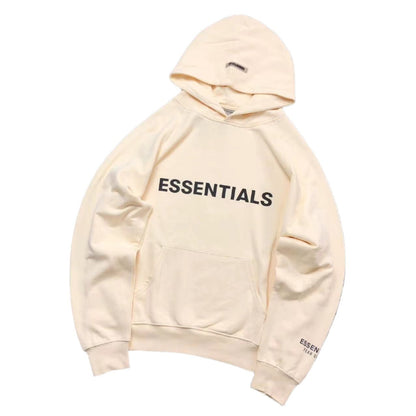 FEAR OF GOD ESSENTIALS PULLOVER HOODIE APPLIQUE LOGO CREAM - Sin Sity Reps