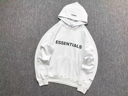 FEAR OF GOD ESSENTIALS PULLOVER HOODIE APPLIQUE LOGO WHITE - Sin Sity Reps