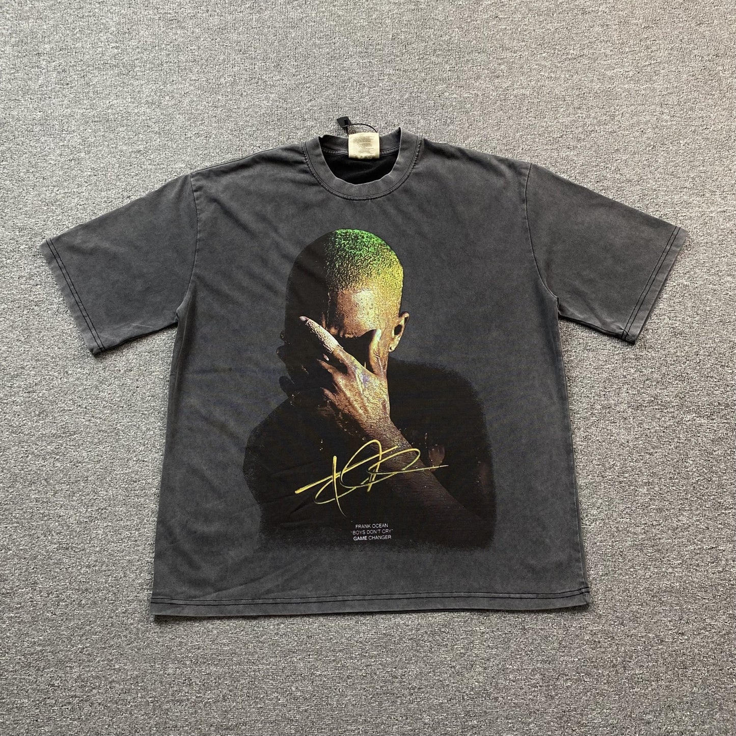 FRANK OCEAN VINTAGE GRAPHIC TEE DARK GREY - Sin Sity Reps