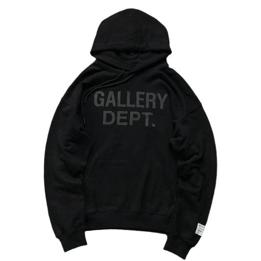 GALLERY DEPT. CENTERED LOGO HOODIE BLACK - Sin Sity Reps