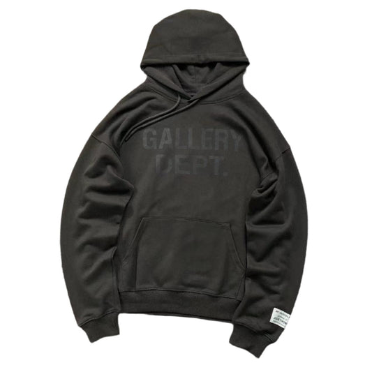 GALLERY DEPT. CENTERED LOGO HOODIE FADED BLACK - Sin Sity Reps