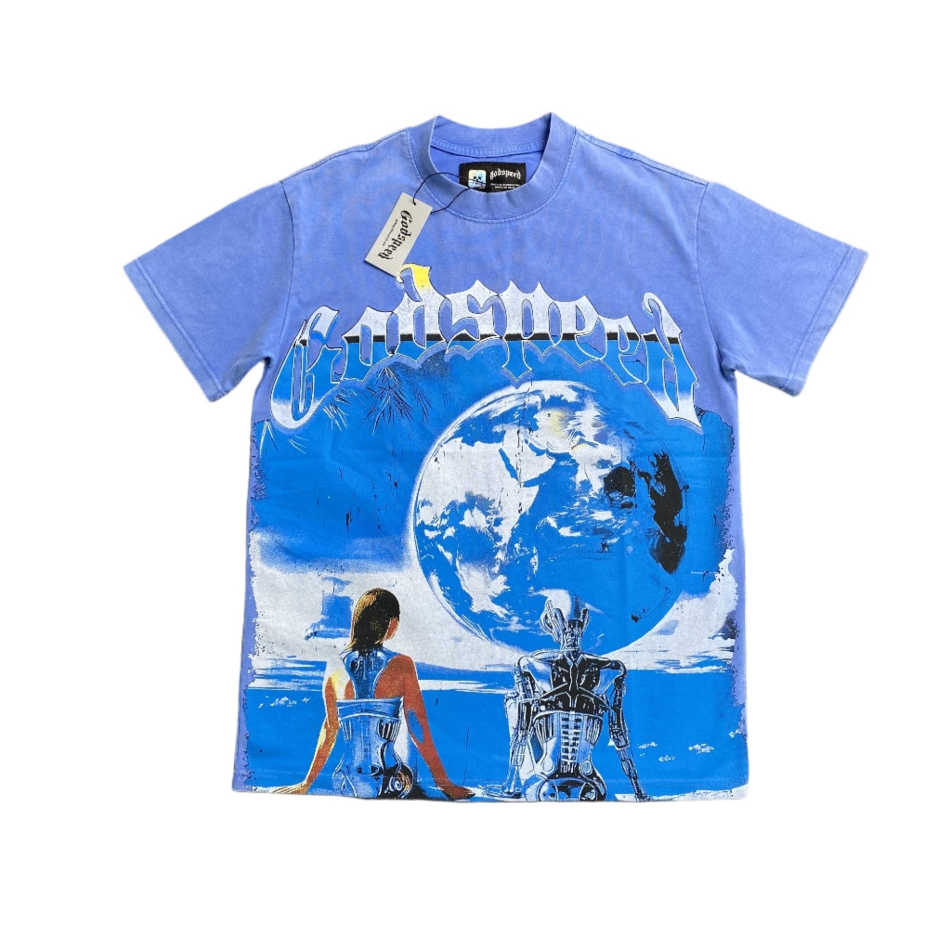 GODSPEED ARTIFICIAL LOVE T - SHIRT WASHED BLUE - Sin Sity Reps