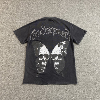 GODSPEED BUTTERFLY EFFECT T - SHIRT WASHED BLACK - Sin Sity Reps