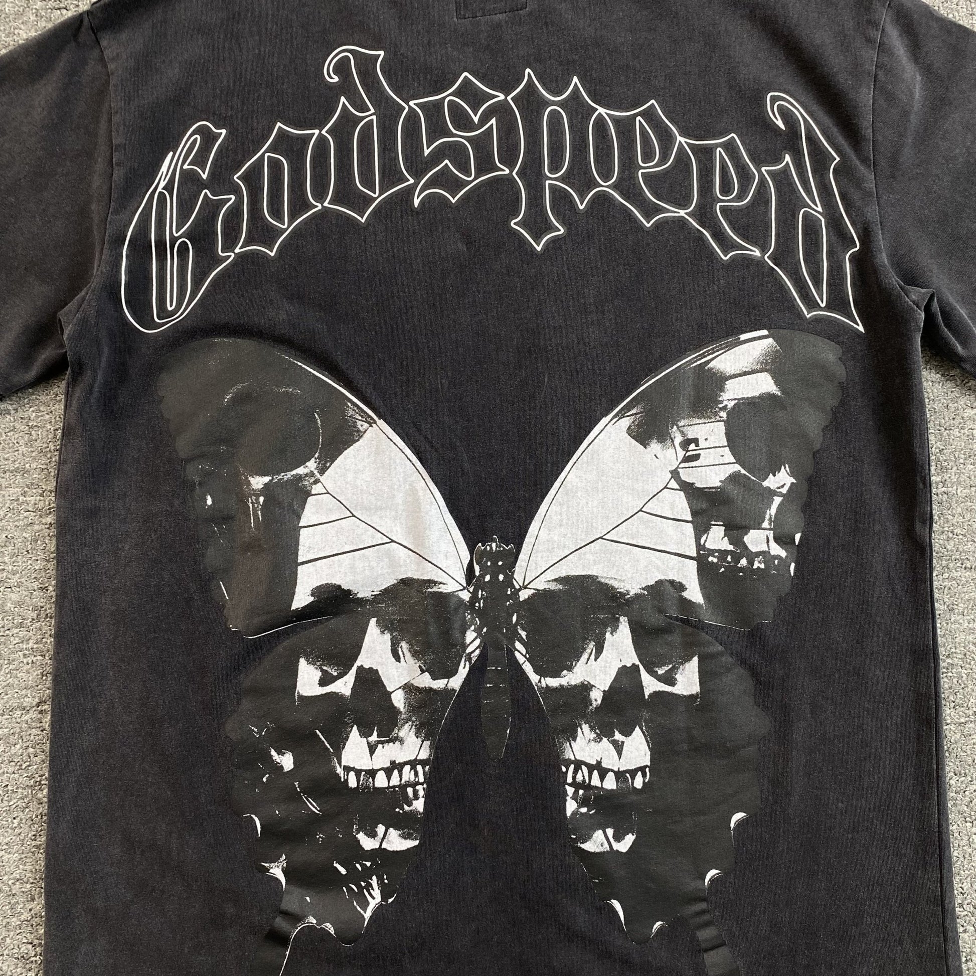 GODSPEED BUTTERFLY EFFECT T - SHIRT WASHED BLACK - Sin Sity Reps