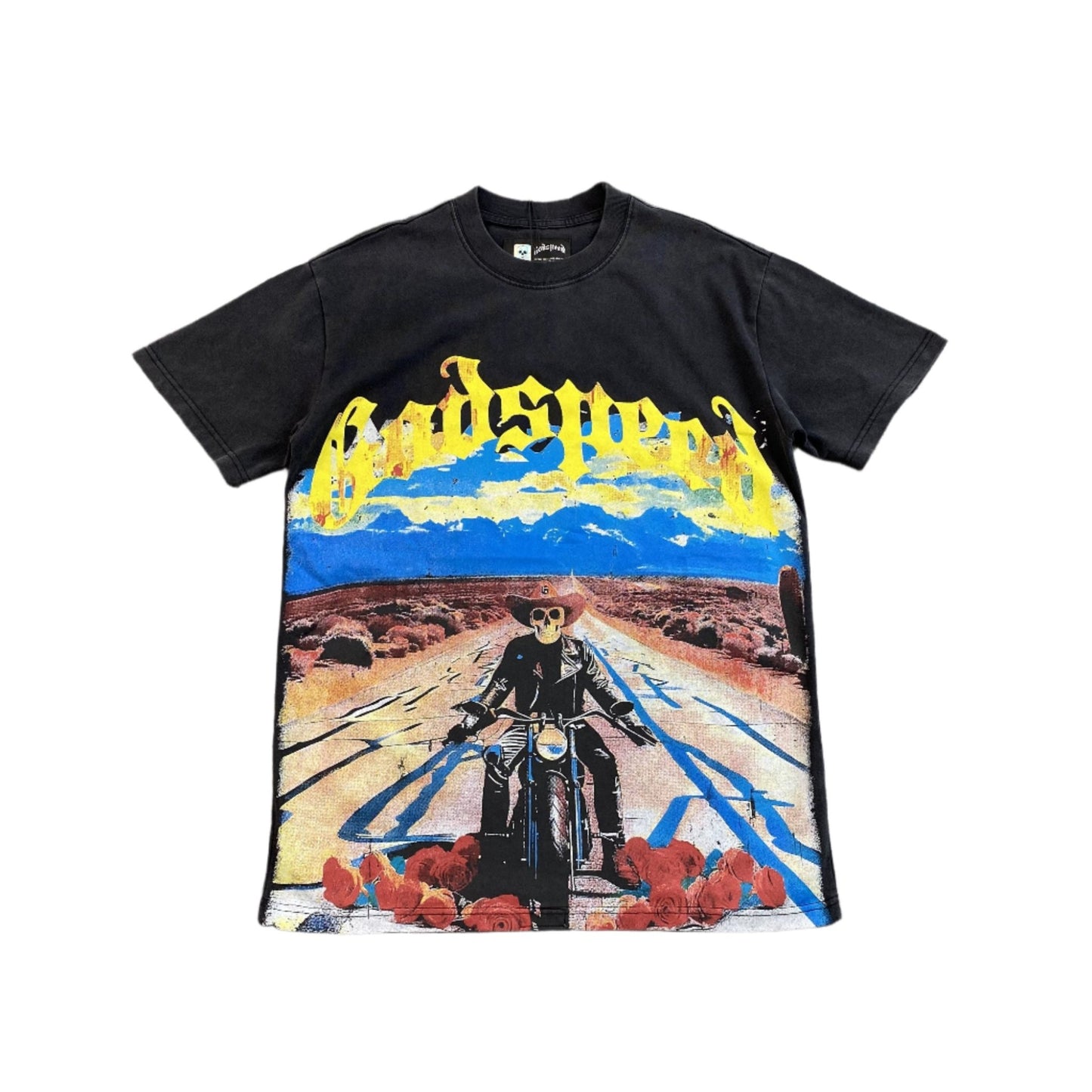 GODSPEED LONG LONELY ROAD T - SHIRT BLACK - Sin Sity Reps