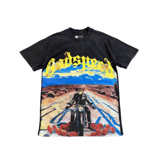 GODSPEED LONG LONELY ROAD T - SHIRT BLACK - Sin Sity Reps