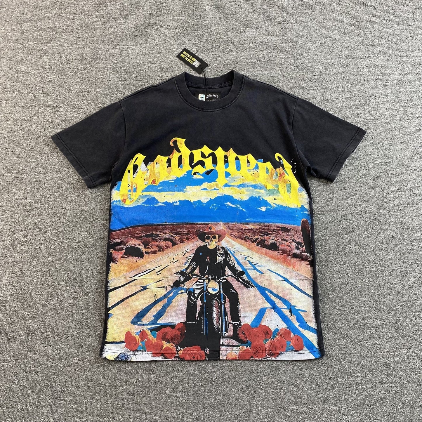 GODSPEED LONG LONELY ROAD T - SHIRT BLACK - Sin Sity Reps