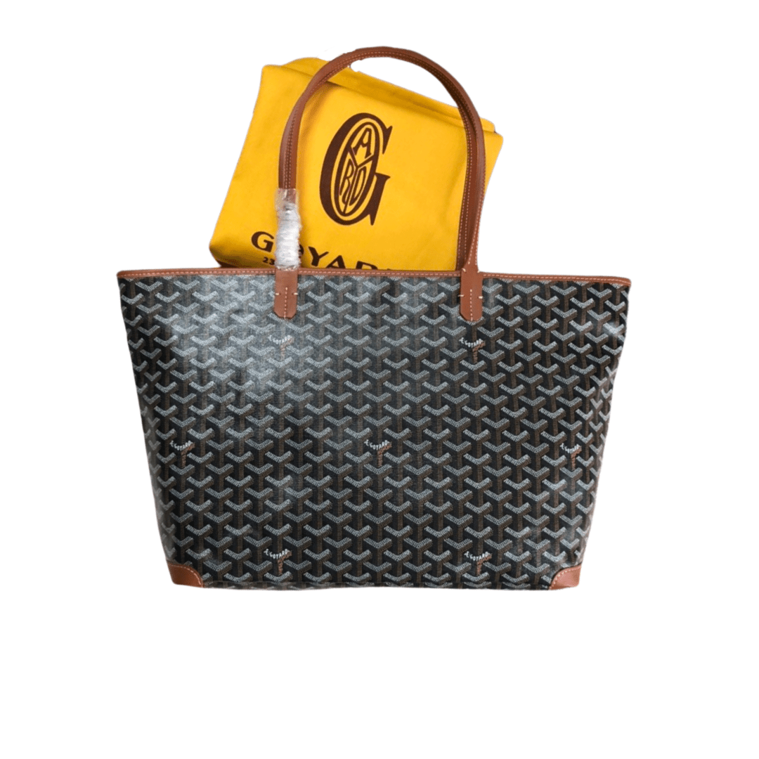 GOYARD ARTOIS PM TOTE BAG BLACK & TAN - Sin Sity Reps