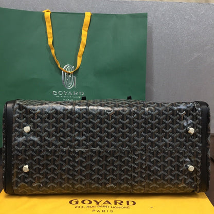 GOYARD BOSTON 50 TRAVEL BAG BLACK - Sin Sity Reps