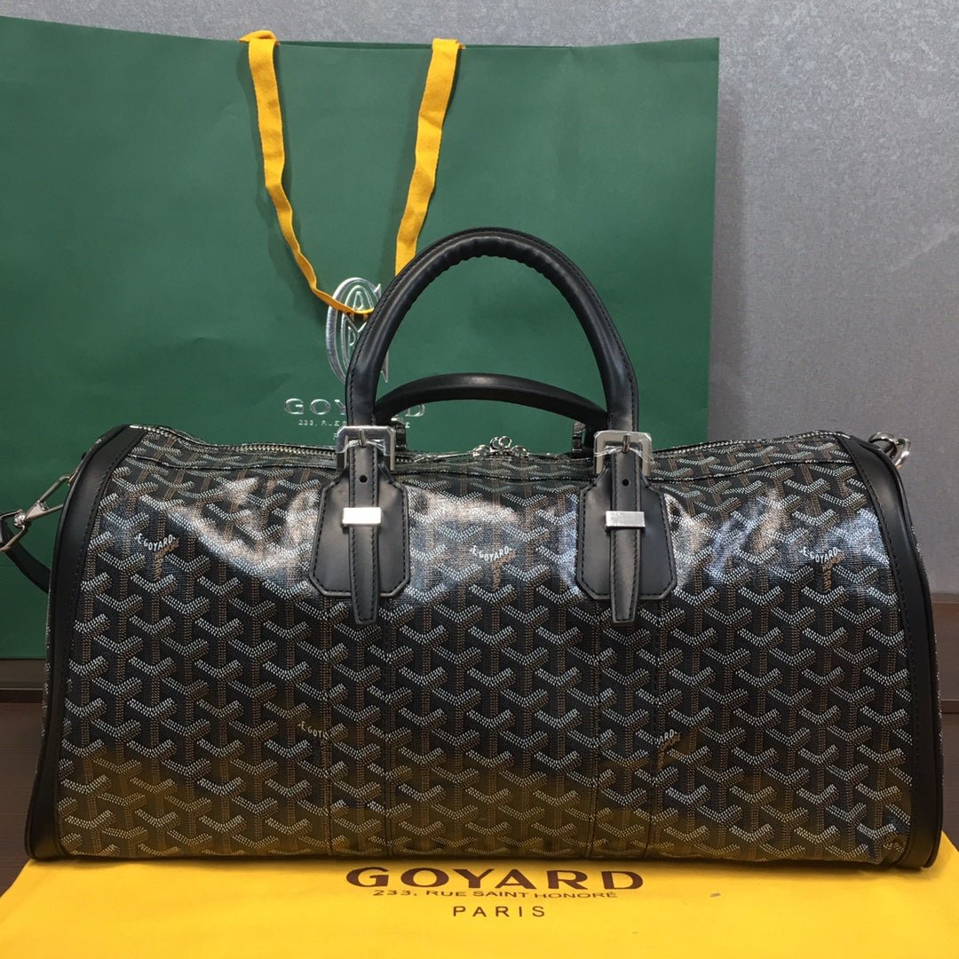 GOYARD BOSTON 50 TRAVEL BAG BLACK - Sin Sity Reps