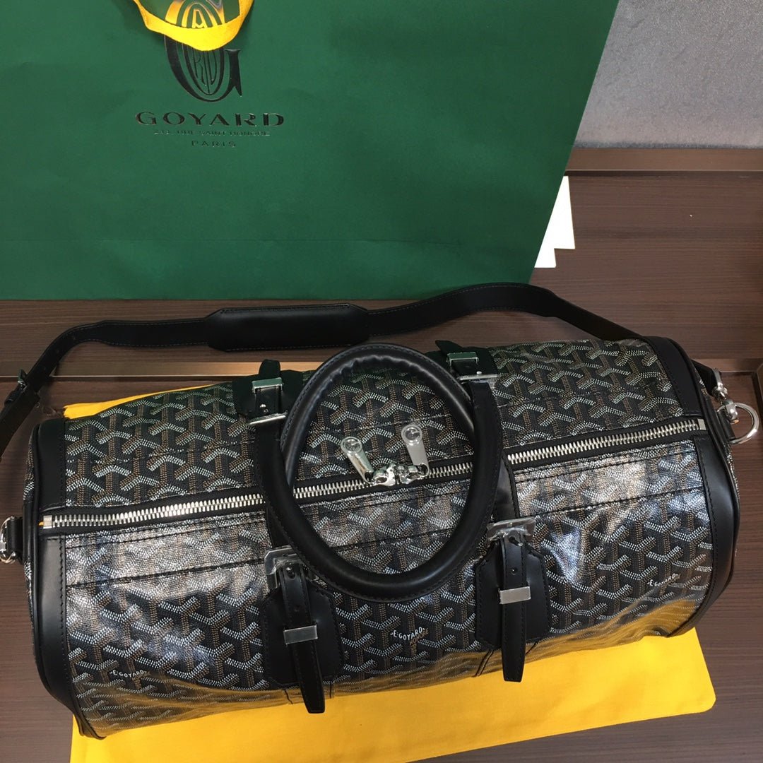 GOYARD BOSTON 50 TRAVEL BAG BLACK - Sin Sity Reps