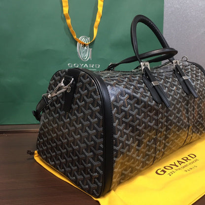 GOYARD BOSTON 50 TRAVEL BAG BLACK - Sin Sity Reps