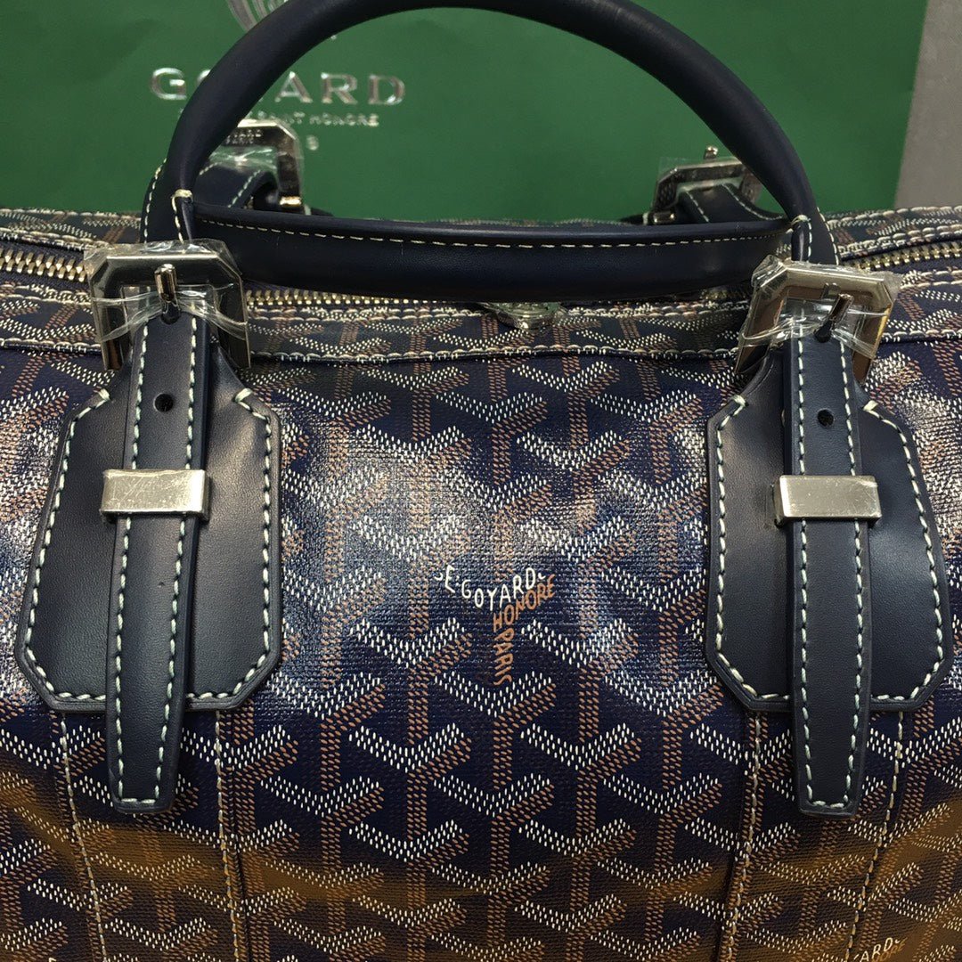 GOYARD BOSTON 50 TRAVEL BAG NAVY - Sin Sity Reps