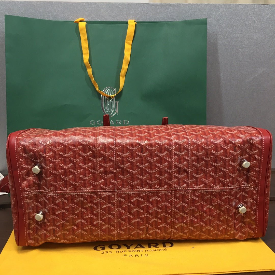 GOYARD BOSTON 50 TRAVEL BAG RED - Sin Sity Reps