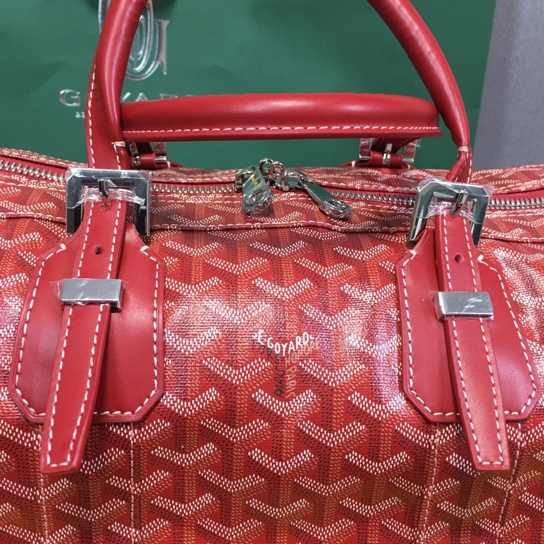 GOYARD BOSTON 50 TRAVEL BAG RED - Sin Sity Reps