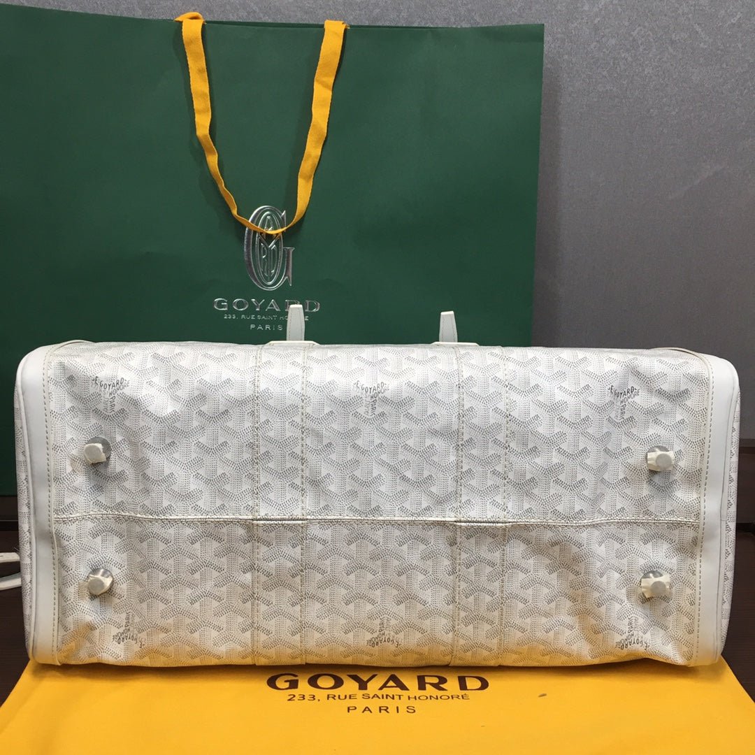 GOYARD BOSTON 50 TRAVEL BAG WHITE - Sin Sity Reps