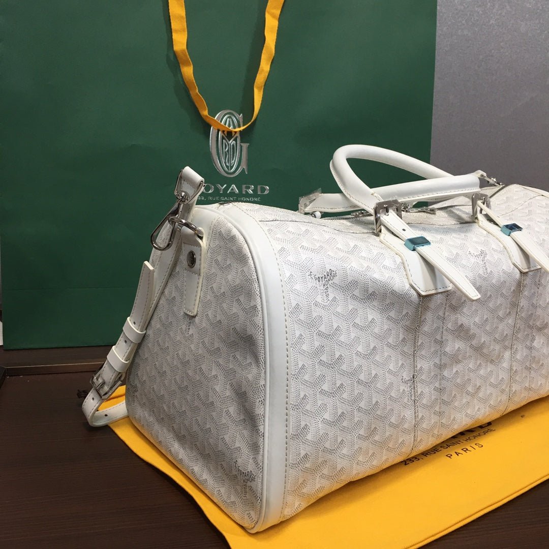 GOYARD BOSTON 50 TRAVEL BAG WHITE - Sin Sity Reps