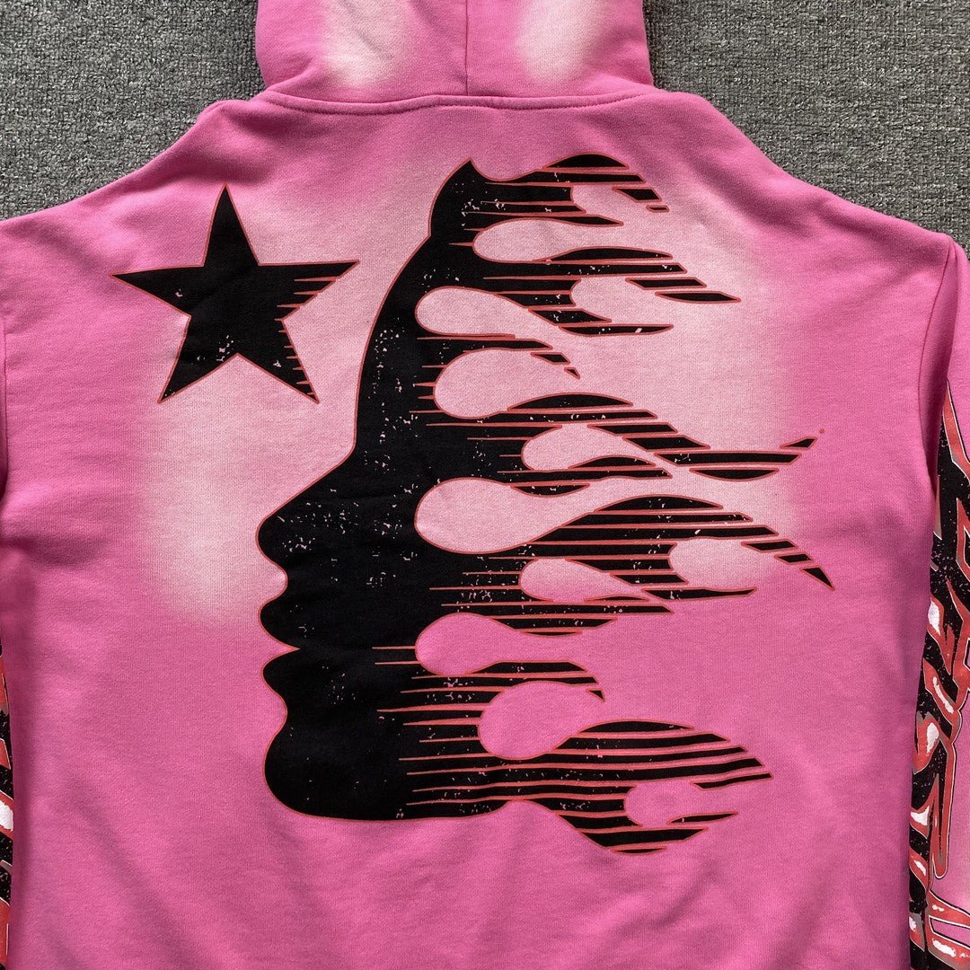 HELLSTAR BRAINWASHED WITHOUT BRAIN HOODIE PINK - Sin Sity Reps