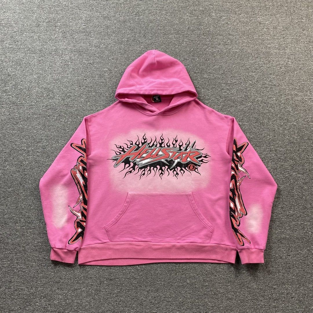 HELLSTAR BRAINWASHED WITHOUT BRAIN HOODIE PINK - Sin Sity Reps