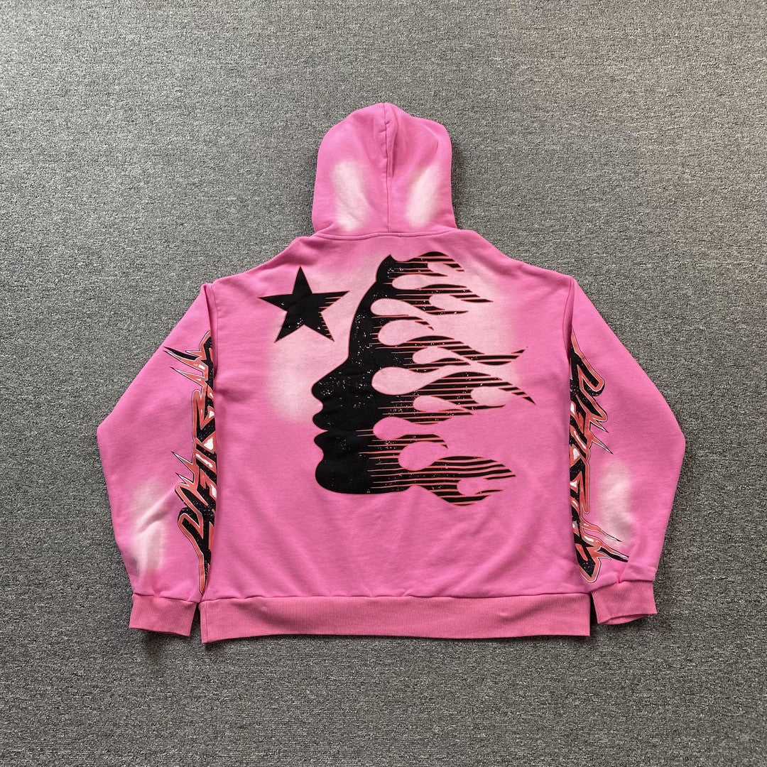 HELLSTAR BRAINWASHED WITHOUT BRAIN HOODIE PINK - Sin Sity Reps