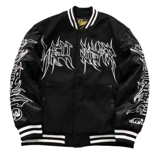 HELLSTAR COMPLEXCON EXCLUSIVE VARSITY JACKET BLACK - Sin Sity Reps