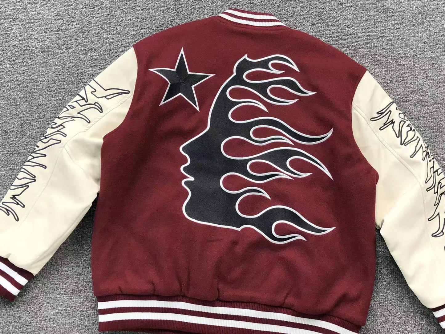 HELLSTAR COMPLEXCON EXCLUSIVE VARSITY JACKET MAROON - Sin Sity Reps