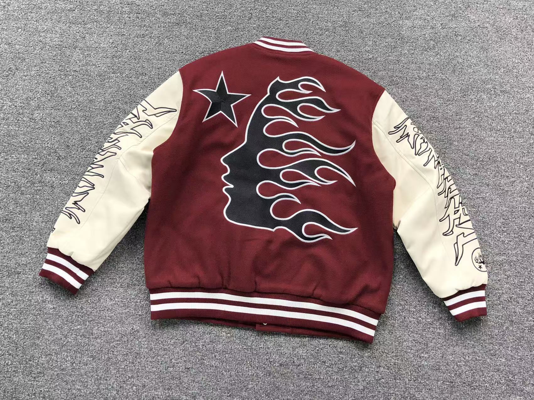 HELLSTAR COMPLEXCON EXCLUSIVE VARSITY JACKET MAROON - Sin Sity Reps