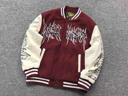 HELLSTAR COMPLEXCON EXCLUSIVE VARSITY JACKET MAROON - Sin Sity Reps