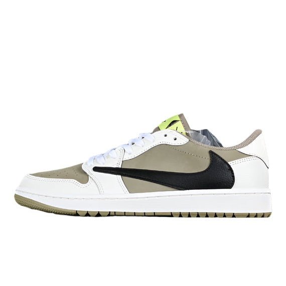 JORDAN 1 LOW GOLF TRAVIS SCOTT NEUTRAL OLIVE - Sin Sity Reps