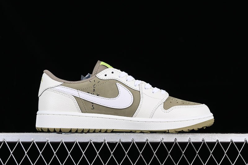 JORDAN 1 LOW GOLF TRAVIS SCOTT NEUTRAL OLIVE - Sin Sity Reps