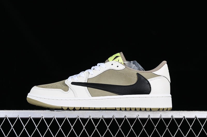 JORDAN 1 LOW GOLF TRAVIS SCOTT NEUTRAL OLIVE - Sin Sity Reps