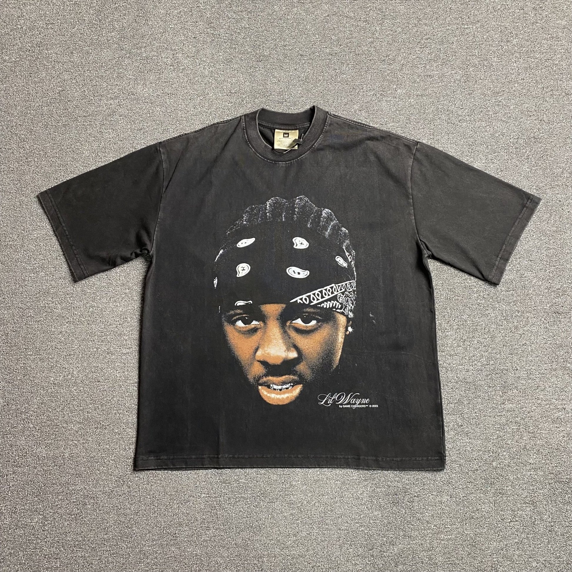 LIL WAYNE VINTAGE GRAPHIC TEE DARK GREY - Sin Sity Reps