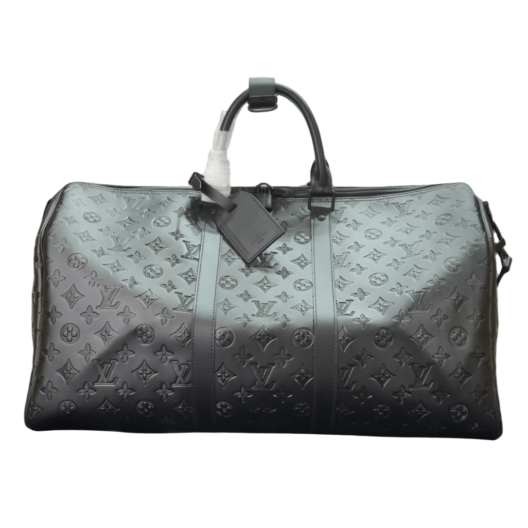 LOUIS VUITTON KEEPBALL 50 BLACK LEATHER TRAVEL BAG - Sin Sity Reps