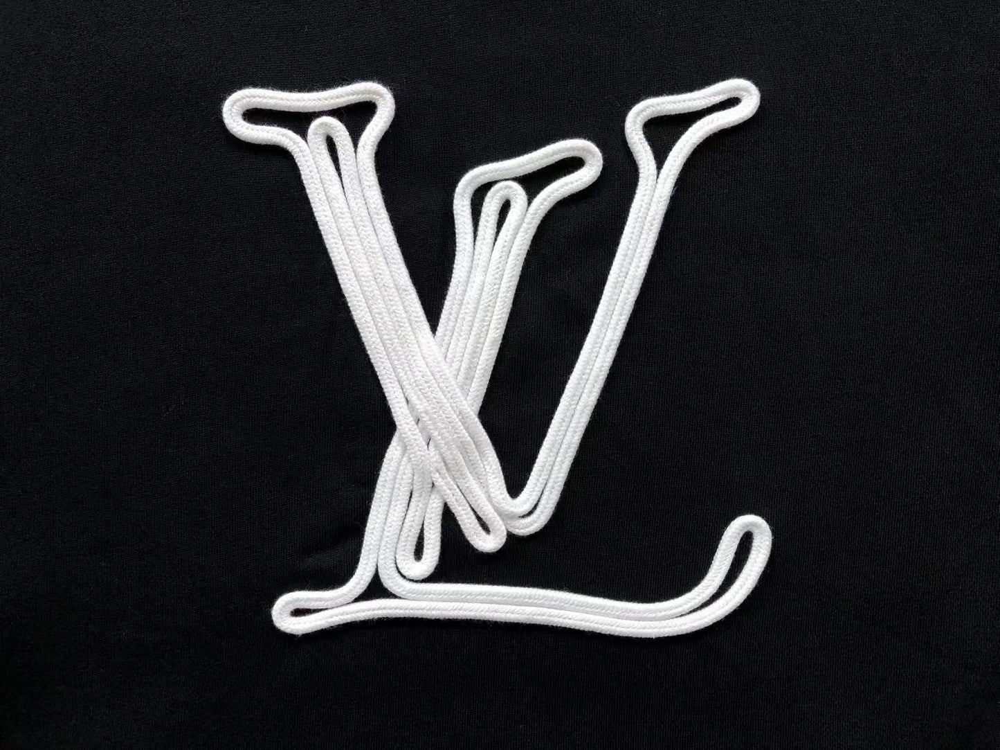 LOUIS VUITTON LV DRAWSTRING LOGO HOODIE BLACK - Sin Sity Reps