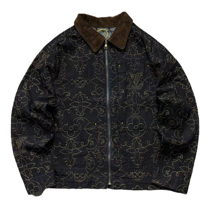 LOUIS VUITTON LV EMBROIDERED UTILITY DENIM JACKET - Sin Sity Reps