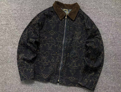 LOUIS VUITTON LV EMBROIDERED UTILITY DENIM JACKET - Sin Sity Reps